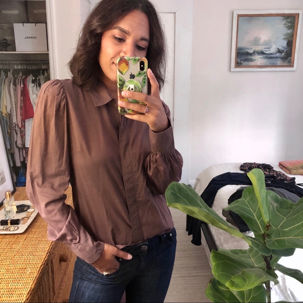 JILL STUART PUFF SLEEVE BLOUSE